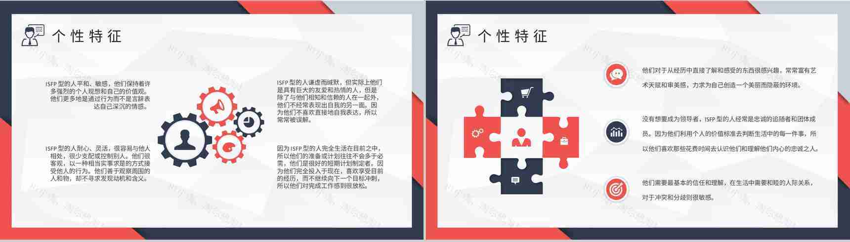 职业人格评估MBTI性格分析ISFP人格类型个性特征描述PPT模板-3