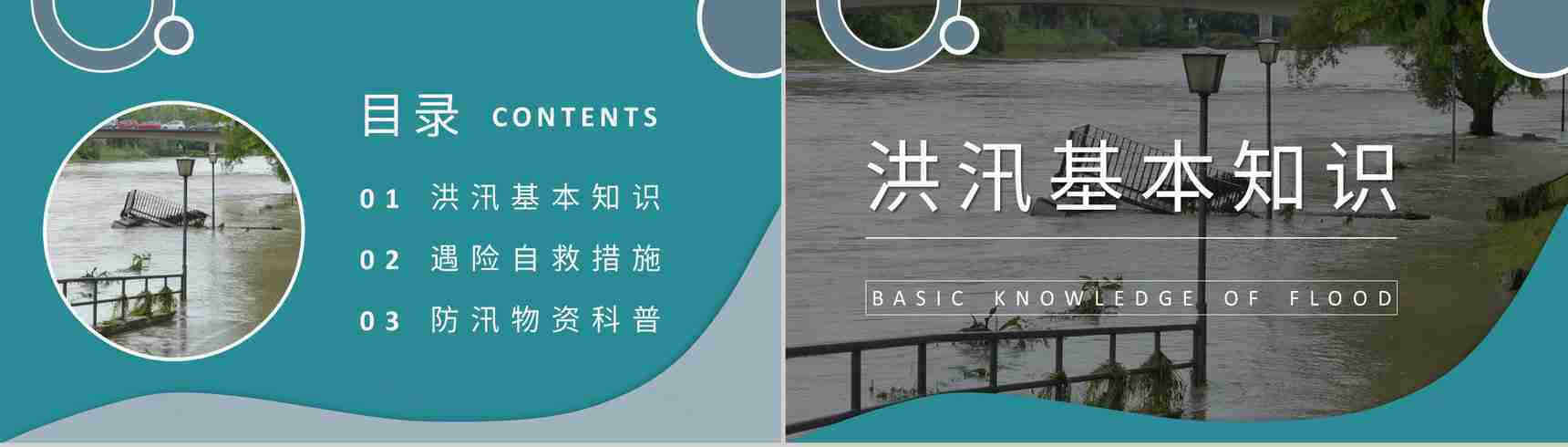 洪汛应急知识学习小区防洪防汛的措施和方法培训讲座PPT模板-2