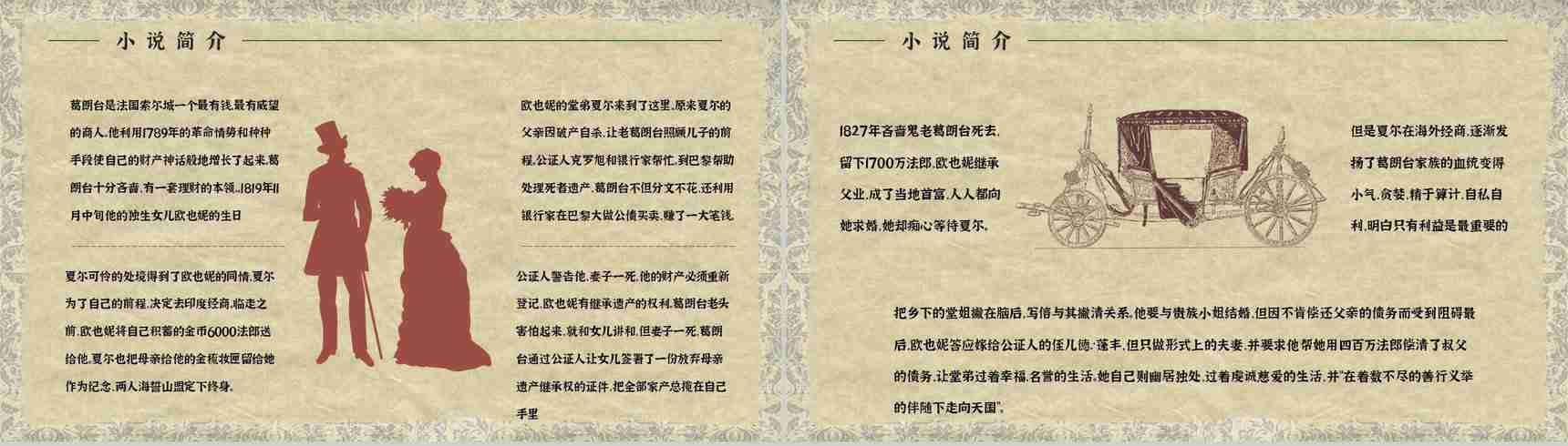 好书推荐之人间喜剧代表作《欧也妮葛朗台》小说知识点梳理好词好句摘抄PPT模板-8