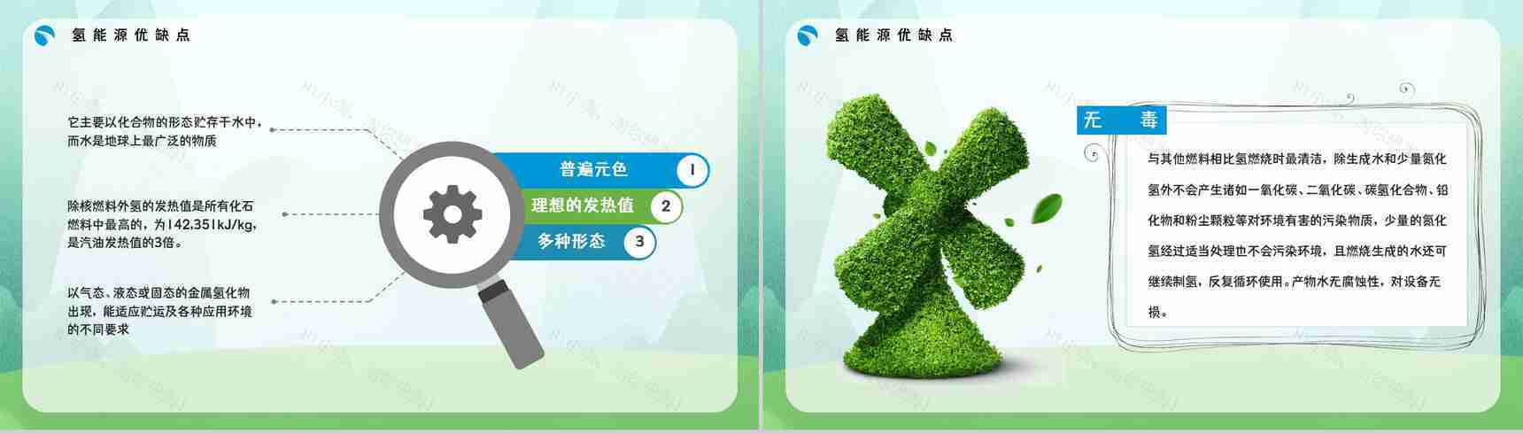 绿色新能源氢能源优缺点分析发展前景梳理基本知识学习课件PPT模板-8