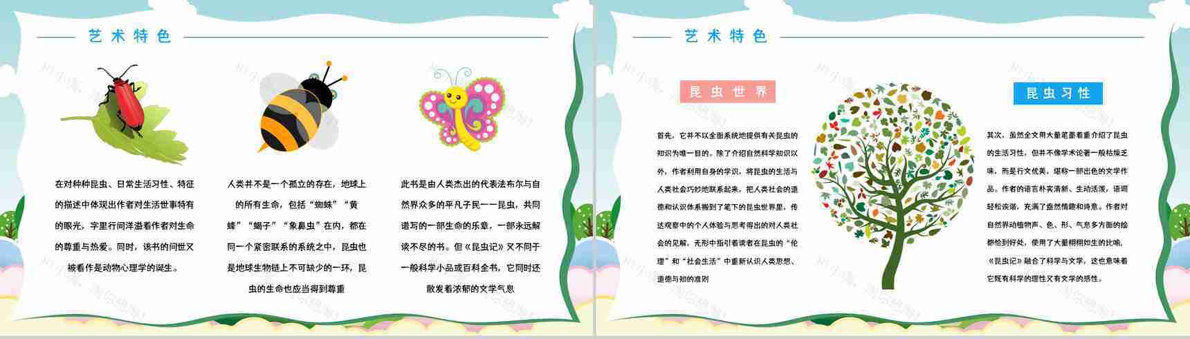 中小学生必读文学作品《昆虫记》书籍导读经典片段摘抄赏析PPT模板-7