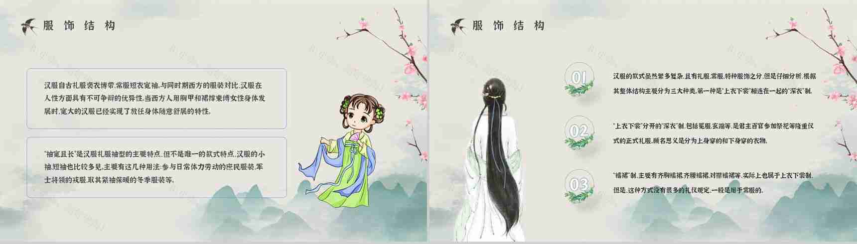 中国传统服饰汉服文化宣传活动主题讲座古典文化知识培训PPT模板-7