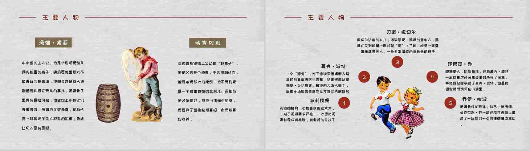 马克吐温所著经典长篇小说《汤姆索亚历险记》读书心得交流分享PPT模板-4