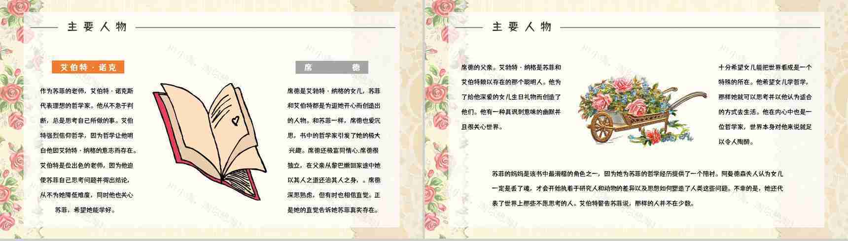 西方哲学史长篇小说《苏菲的世界》经典名著阅读赏析好词好句摘抄PPT模板-6