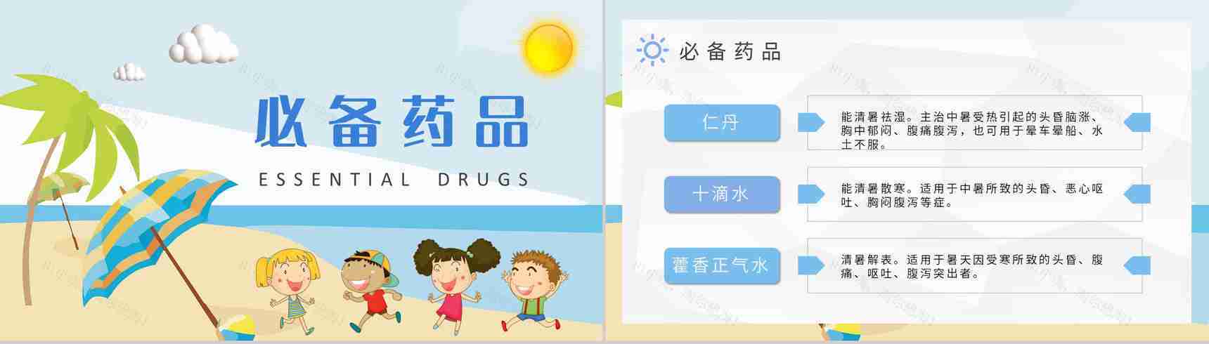 学生暑期出行防护措施夏季防中暑安全知识学习PPT模板-6