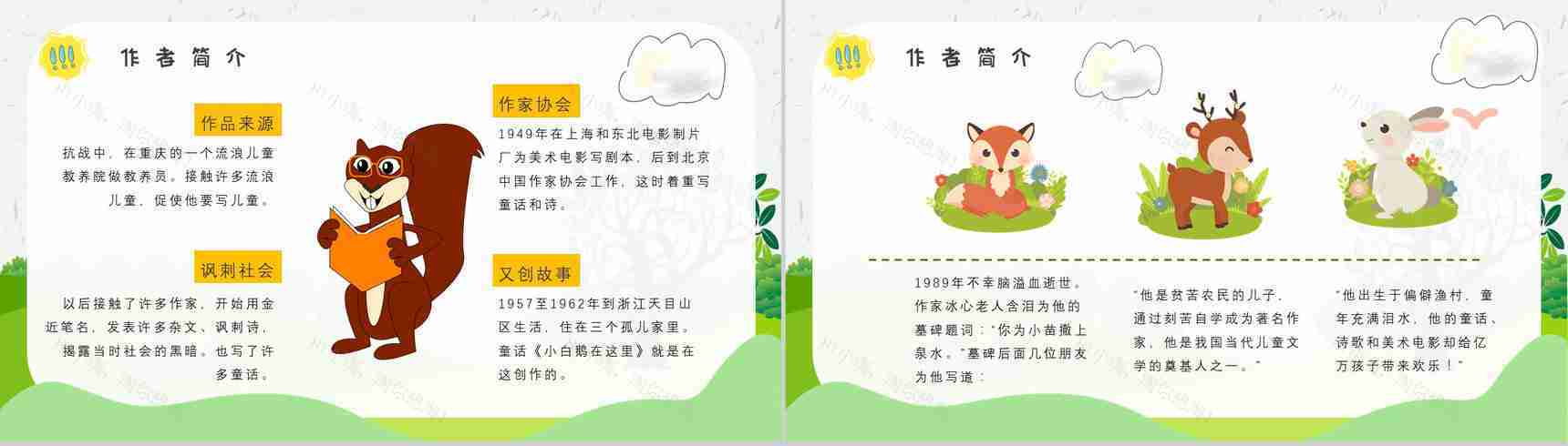 教师备课金近《狐狸打猎人》艺术特色名著知识点梳理PPT模板-5