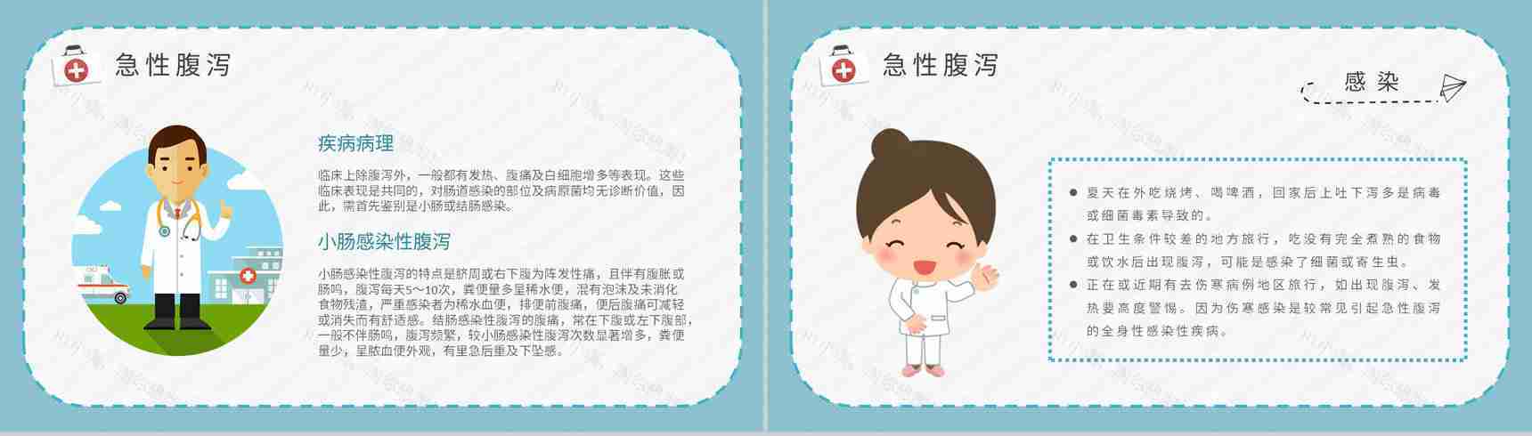 医疗健康知识宣传培训讲座夏季腹泻预防措施总结PPT模板-3