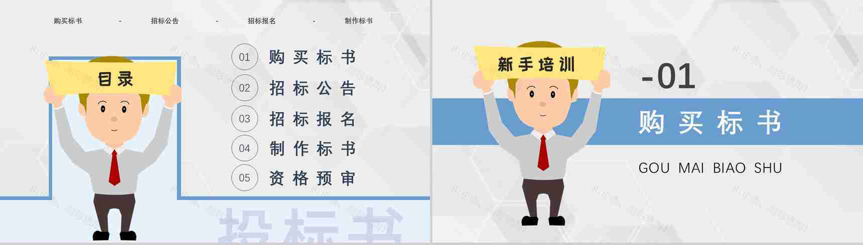 公司员工新手投标书制作的要求流程培训招标官网文件详情咨询PPT模板-2