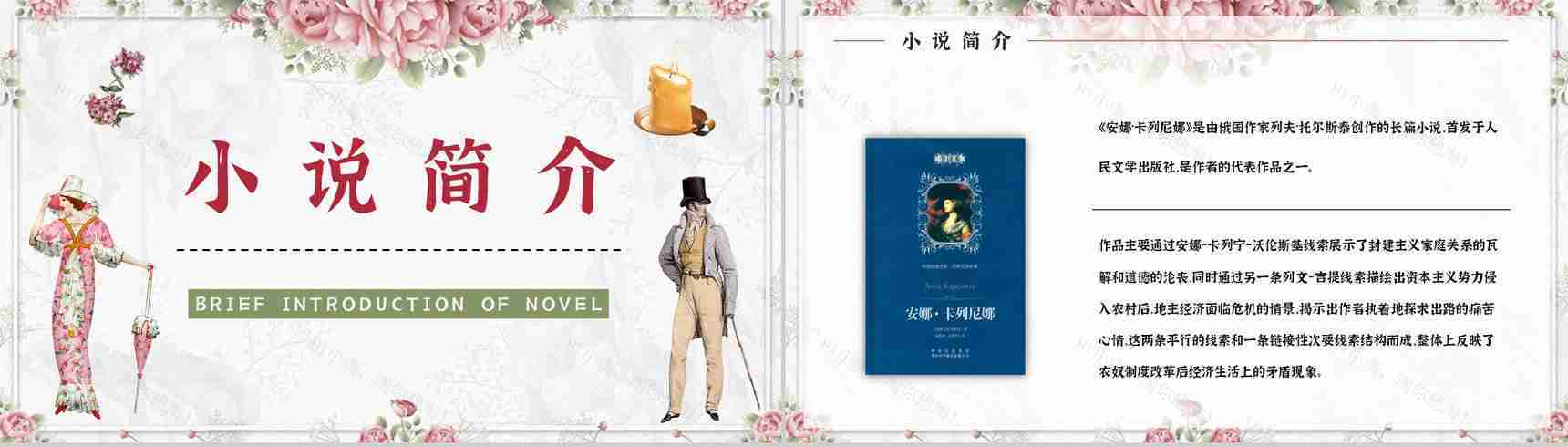 国外著名长篇小说《安娜卡列尼娜》经典片段摘抄读后感分享读书笔记整理PPT模板-2