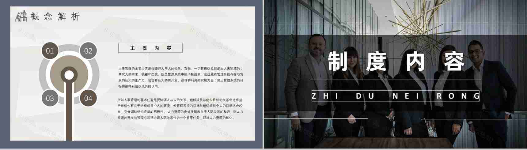 部门人事管理制度培训方案公司规章制度内容学习PPT模板-4