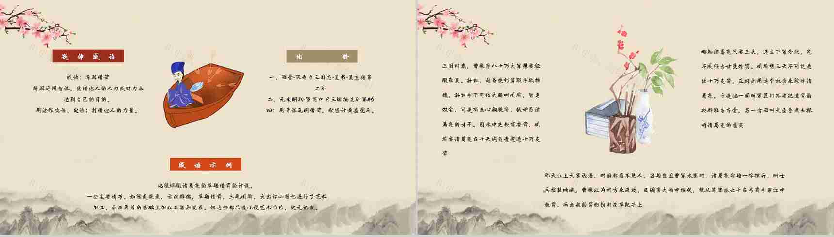 《三国演义草船借箭》经典故事导读知识点梳理教师备课课件PPT模板-3