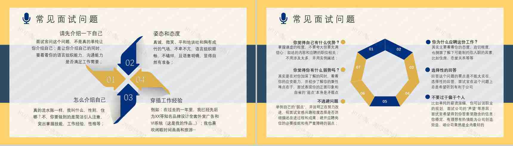 毕业生求职的自我心理调节技巧总结面试礼仪培训心得体会PPT模板-7