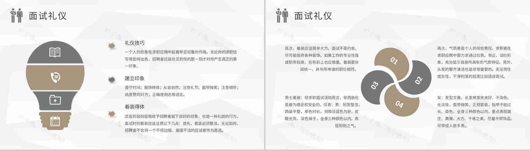 求职者自我心理调节技巧总结面试礼仪培训心得PPT模板-3