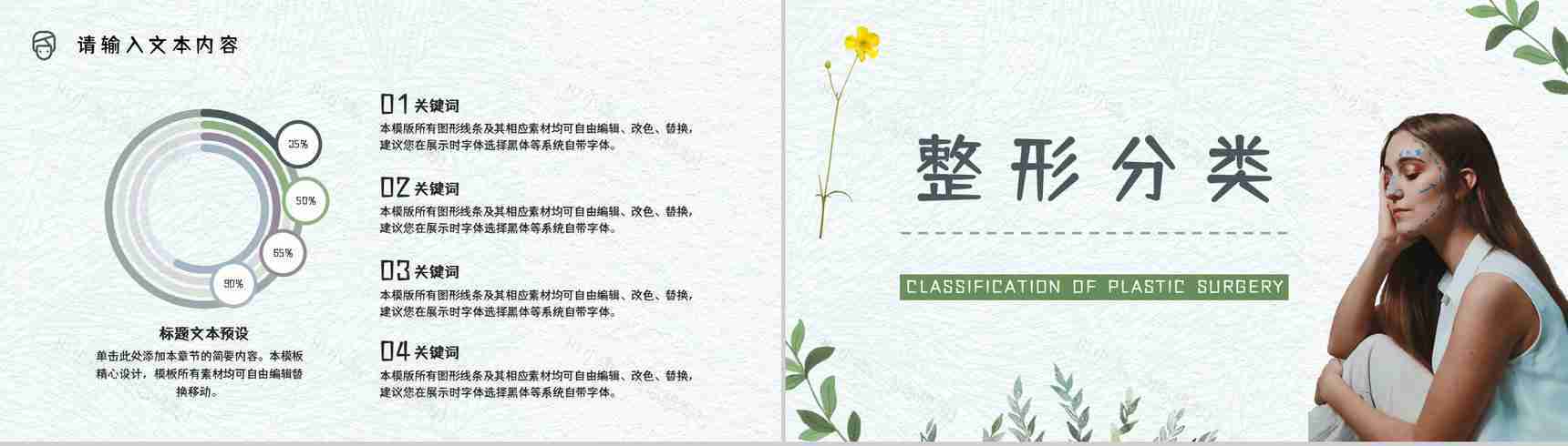 医美行业整形美容医疗机构宣传美容护理项目介绍宣传PPT模板-4