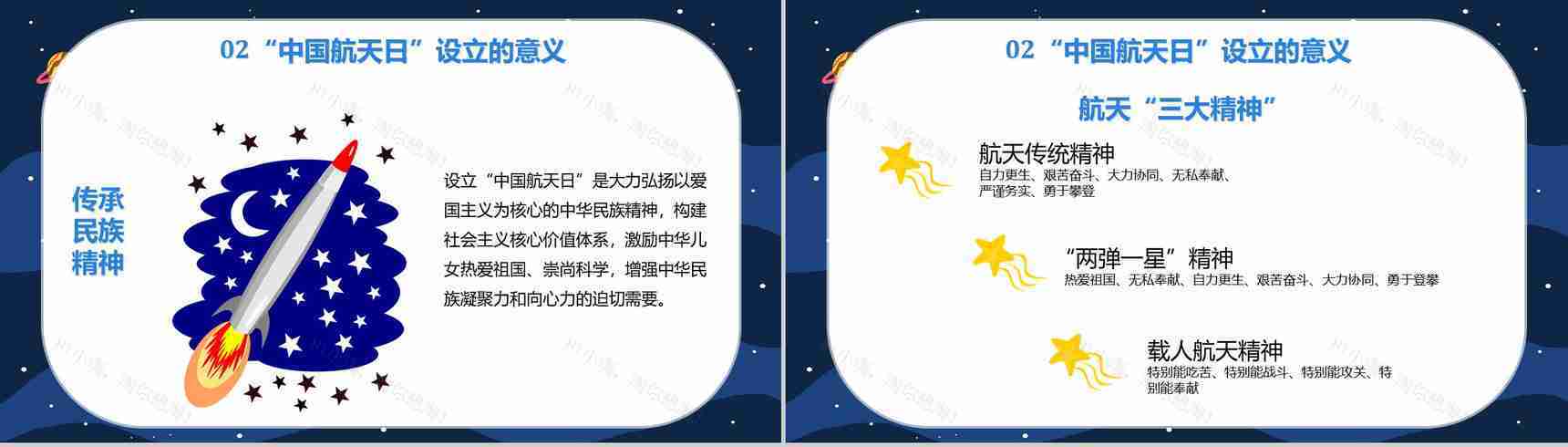 中国航天发展史知识内容航天科技的进步与意义PPT模板-5