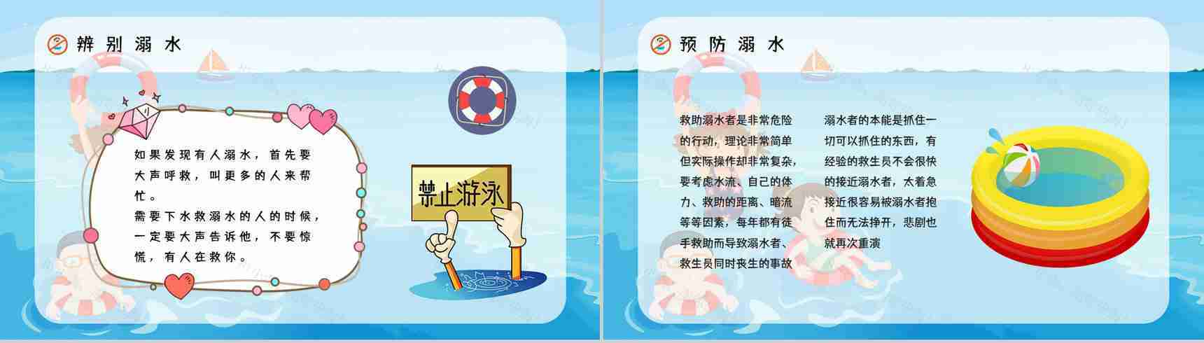 中小学生安全教育之夏季游泳防溺水知识培训讲座学生自我保护意识提高PPT模板-7