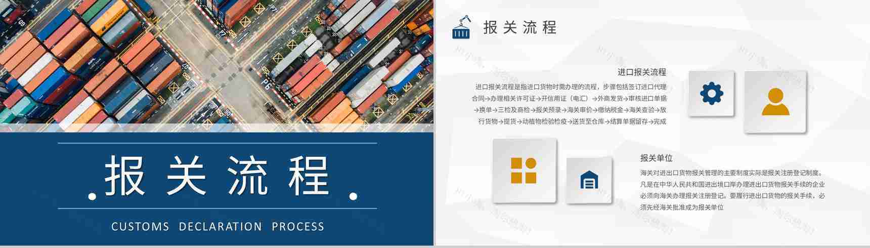 进出口贸易方式说明进口报关操作流程介绍PPT模板-6