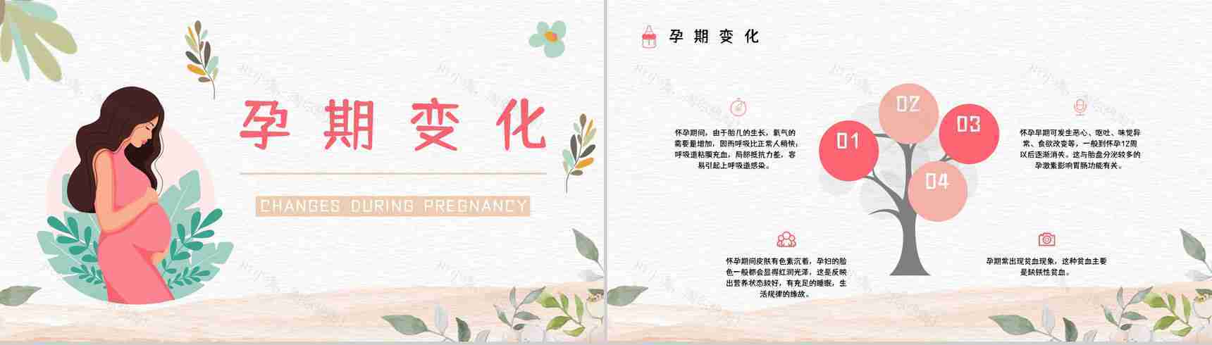 医院妇产科医生孕妇孕期知识科普怀孕期间护理保健知识点讲解PPT模板-9