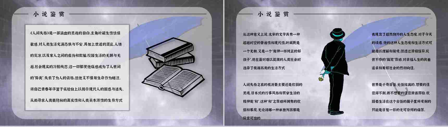 好书推荐之日本著名小说《人间失格》作品简介阅读体会心得分享会PPT模板-4