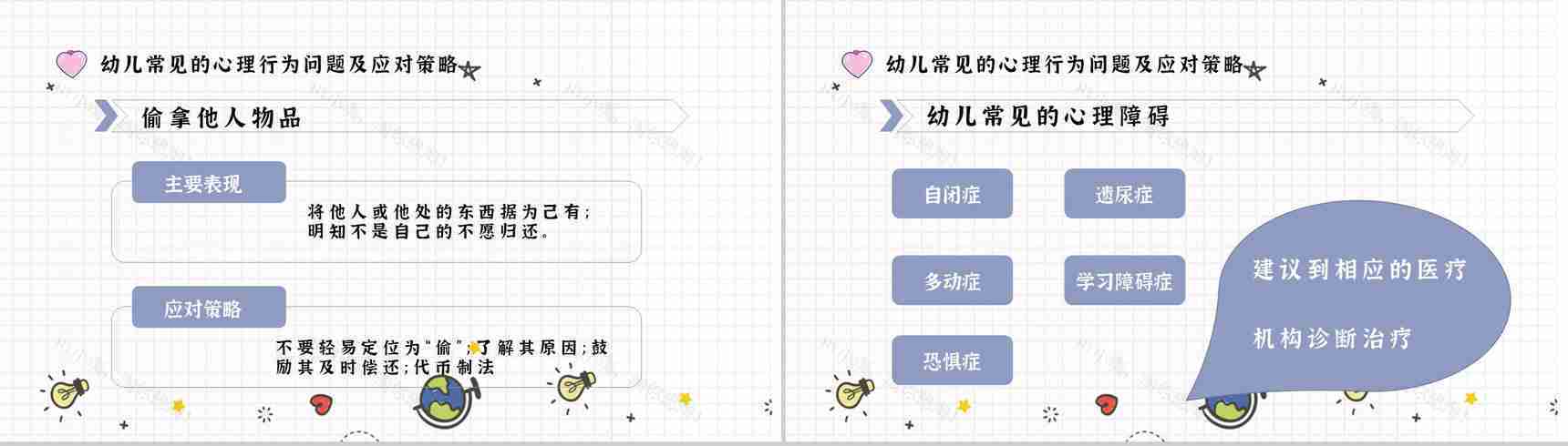 应对措施幼儿常见心理问题家长教育PPT模板-11