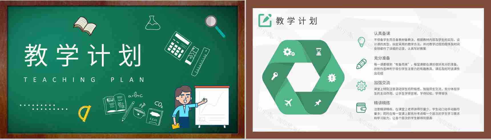 学校班级教学工作汇报演讲教学计划的重要性主题培训讲座PPT模板-4