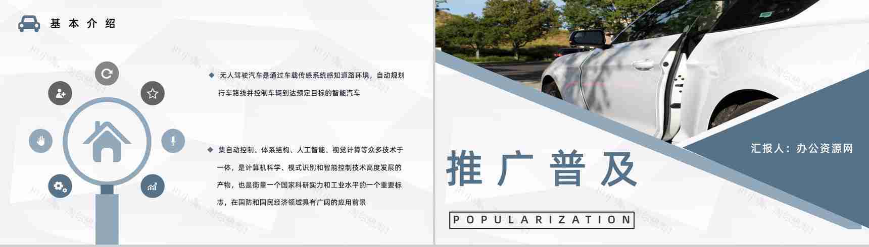 智能汽车无人驾驶技术发展无人车现状和未来规划情况分析讲座PPT模板-8