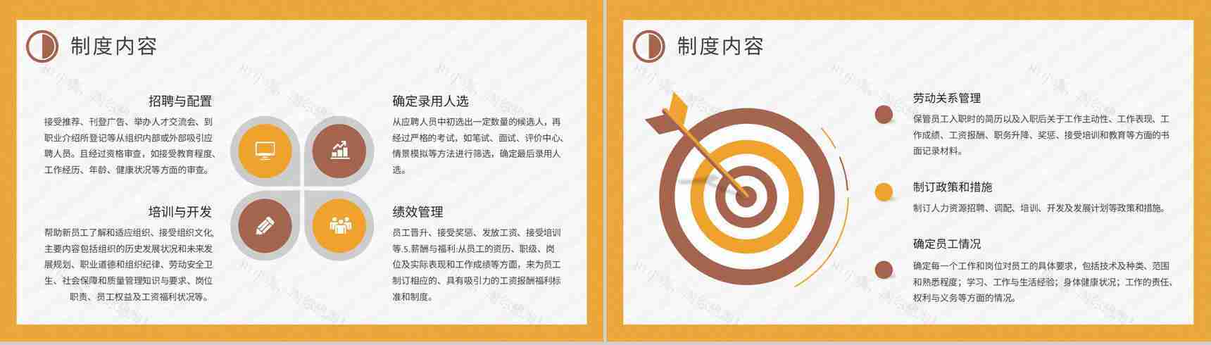 公司规章制度内容学习部门人事管理制度培训课件PPT模板-6