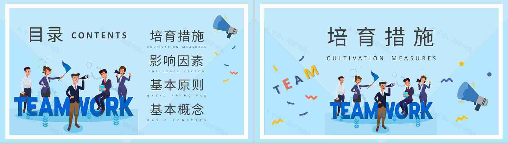 公司团队活动策划方案员工团队凝聚力培训总结PPT模板-2