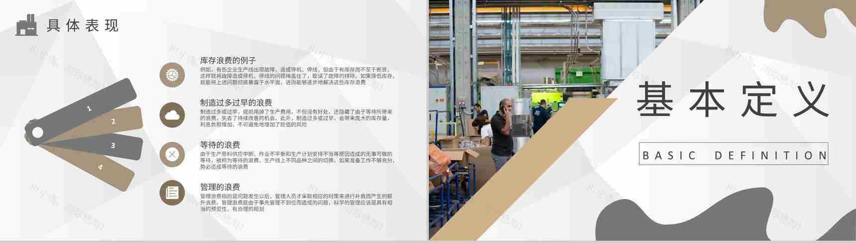 企业JIT生产方式介绍工厂八大浪费案例培训学习PPT模板-7