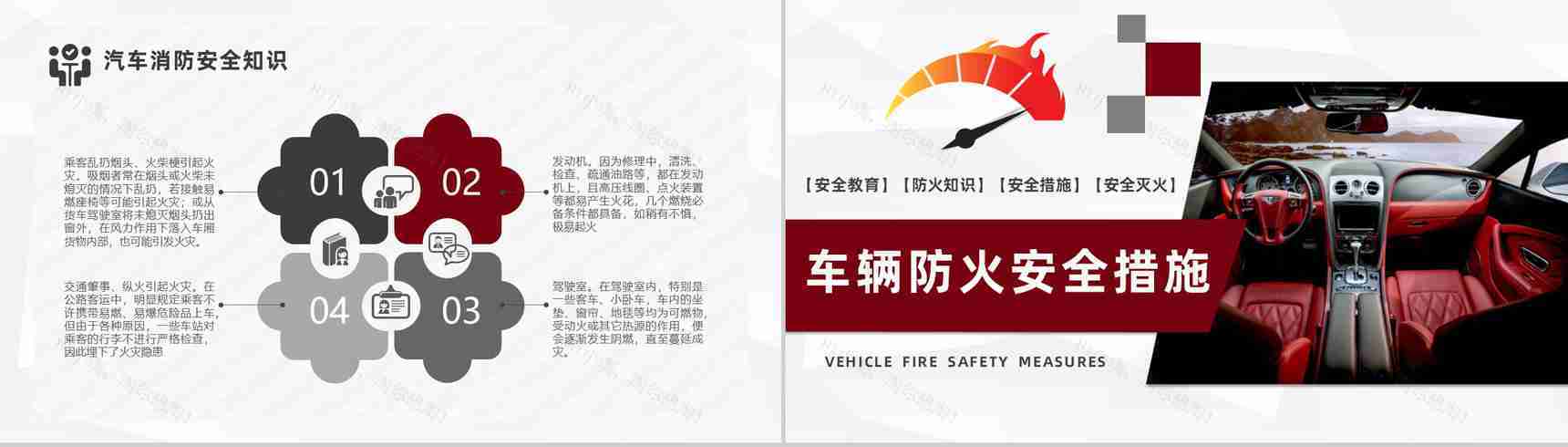 车辆防火安全措施交通工具消防安全知识夏季车辆防火基本措施PPT模板-4