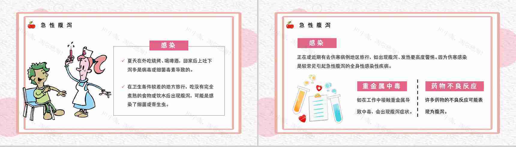 医疗护理培训儿童夏季腹泻情况讲解及治疗方法学习宣传讲座PPT模板-6