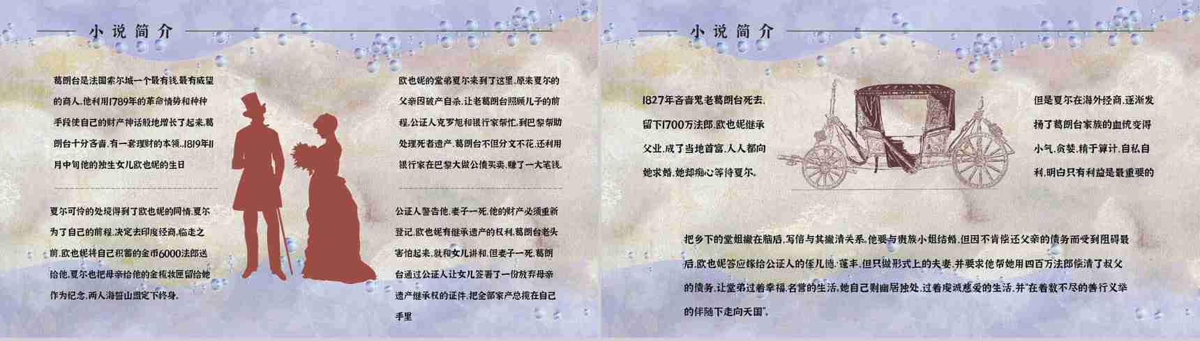 外国长篇小说《欧也妮葛朗台》文学作品读后感读书笔记心得分享PPT模板-11