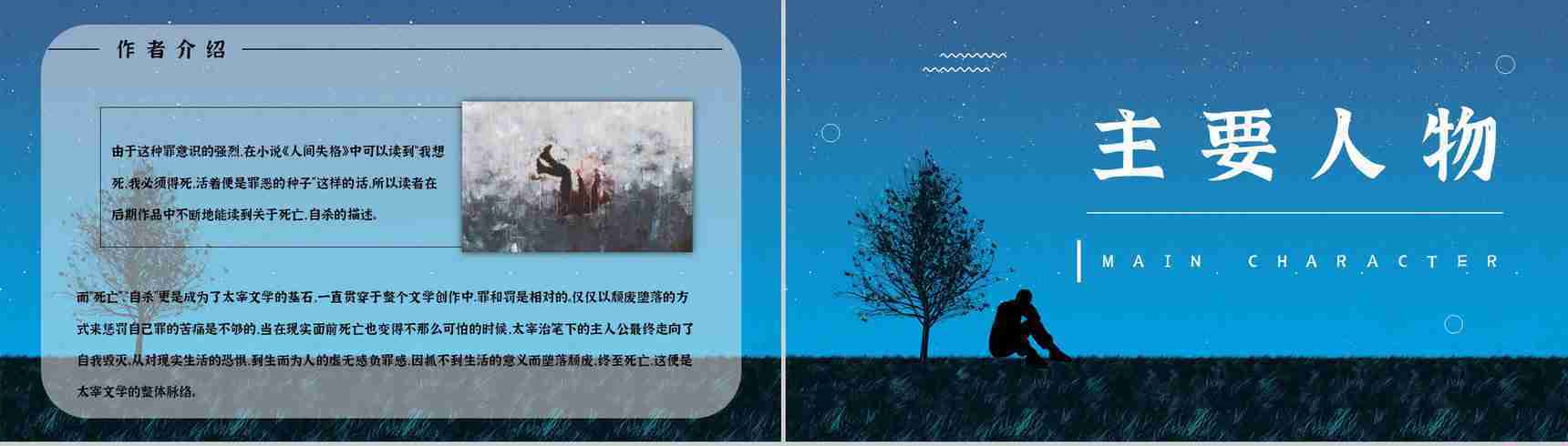 国外必读中篇小说《人间失格》经典片段鉴赏学生阅读培训讲座PPT模板-5