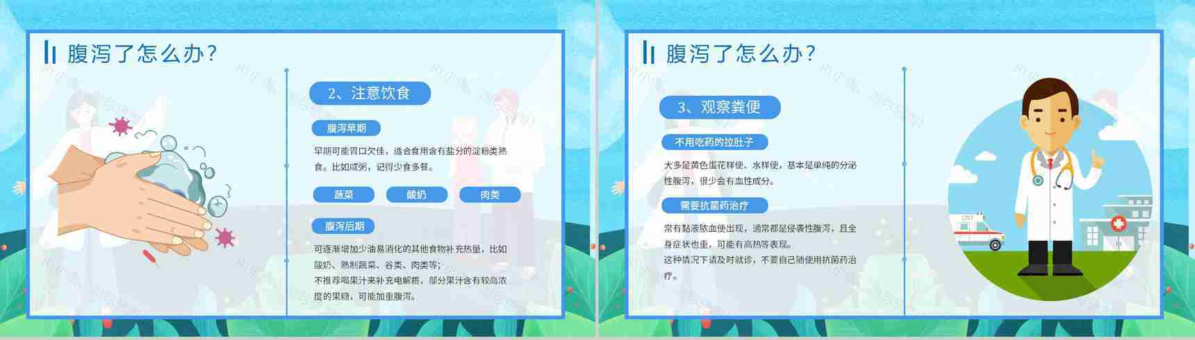 夏季腹泻预防知识宣传活动小结症状及治疗方法原因与防护PPT模板-9