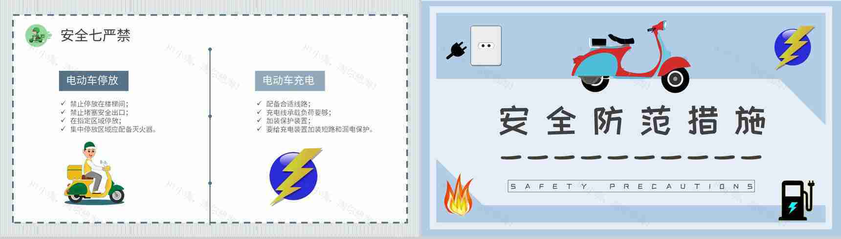 小区防火事项说明电动车电瓶车消防安全防范措施总结PPT模板-4