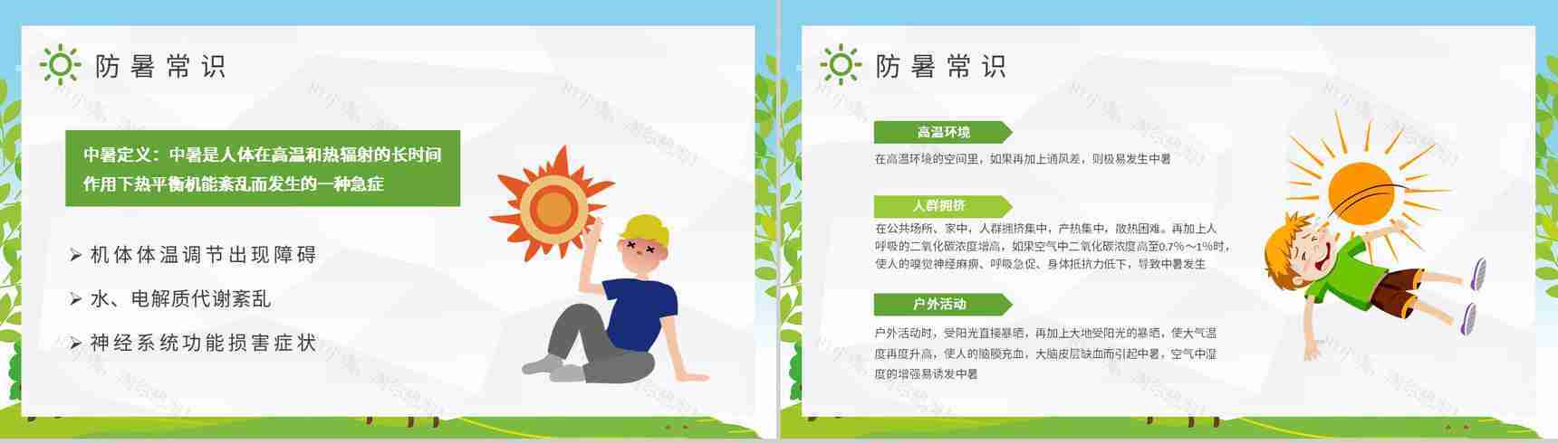 中小学校学生假期防中暑安全教育教案夏季中暑急救措施培训PPT模板-7