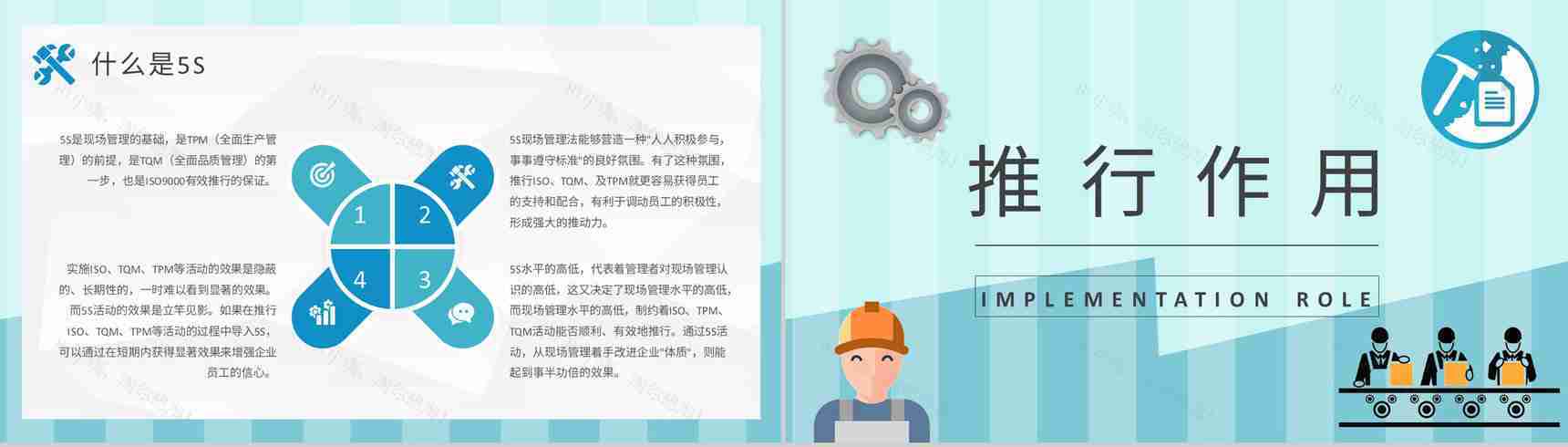 5S现场管理的具体内容总结工厂车间管理工作培训计划PPT模板-4