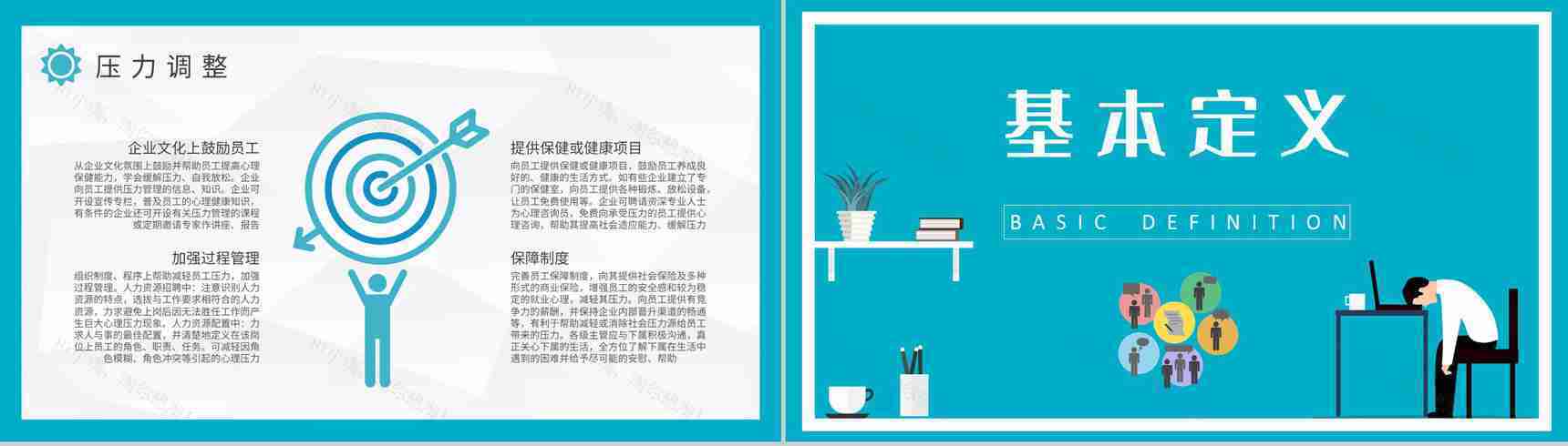 职场压力管理策略总结公司员工心理减压方法培训PPT模板-6
