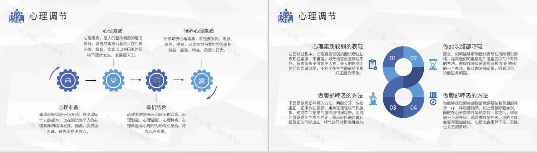 求职者心理调节方式总结面试通用话术培训心得体会PPT模板-3