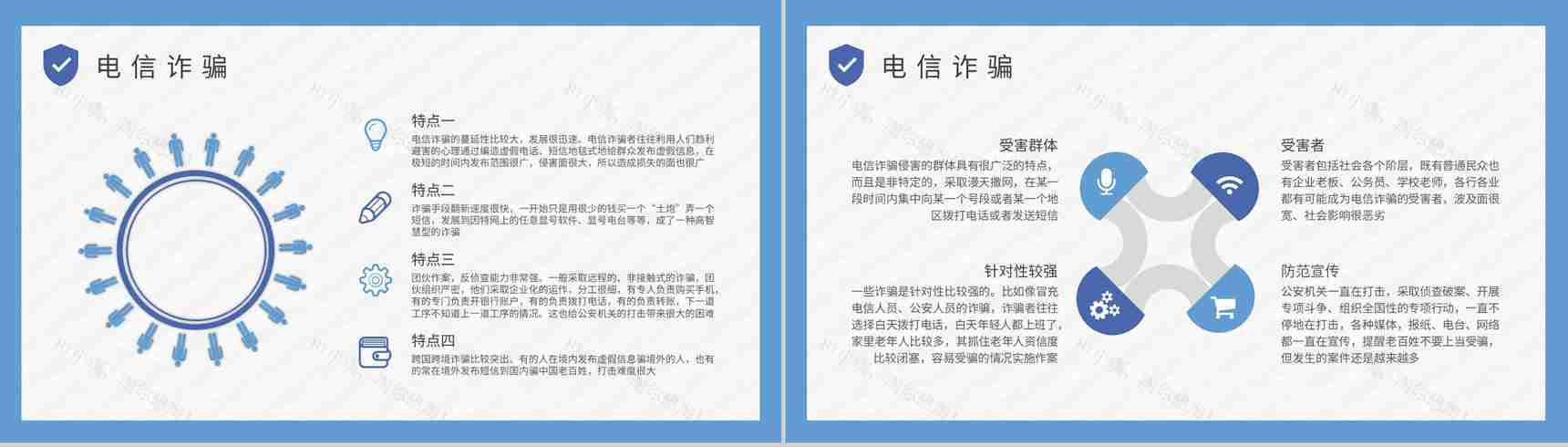 公司网络安全工作汇报防电信诈骗知识宣传计划方案PPT模板-5