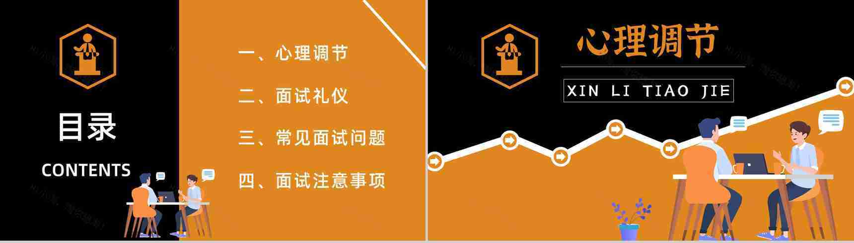 求职注意事项说明面试培训的自我介绍技巧总结PPT模板-2
