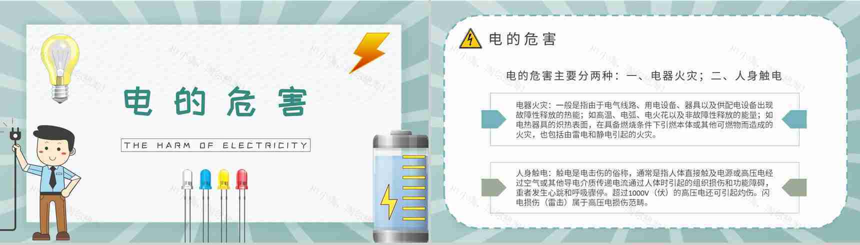 用电安全教案总结居民日常生活用电知识学习心得体会PPT模板-2