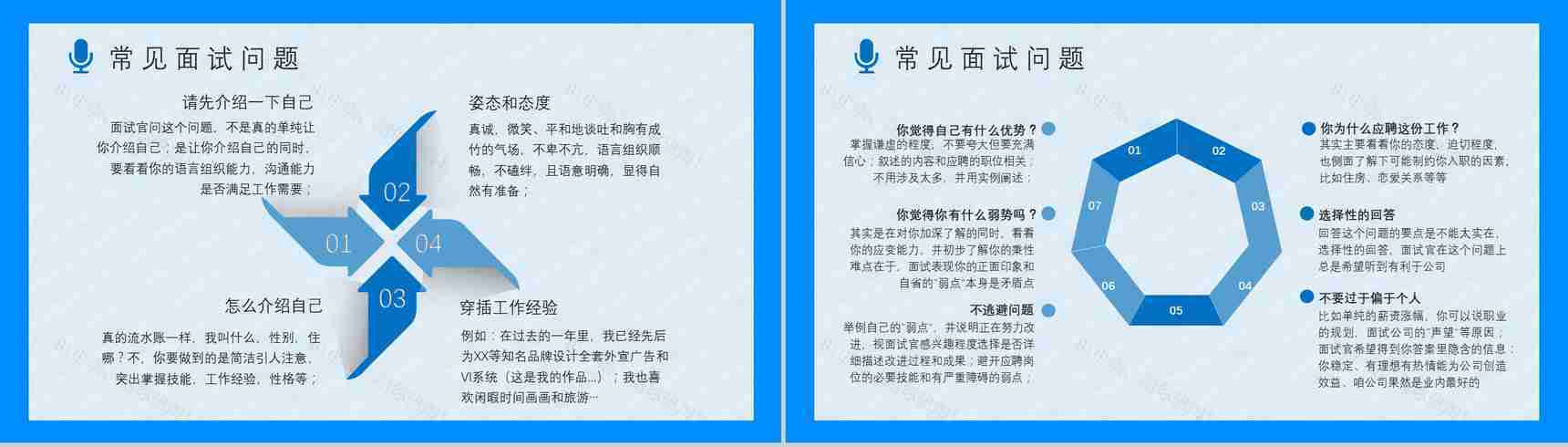 毕业生求职面试常见问题及解答培训与心理调节方式总结PPT模板-7