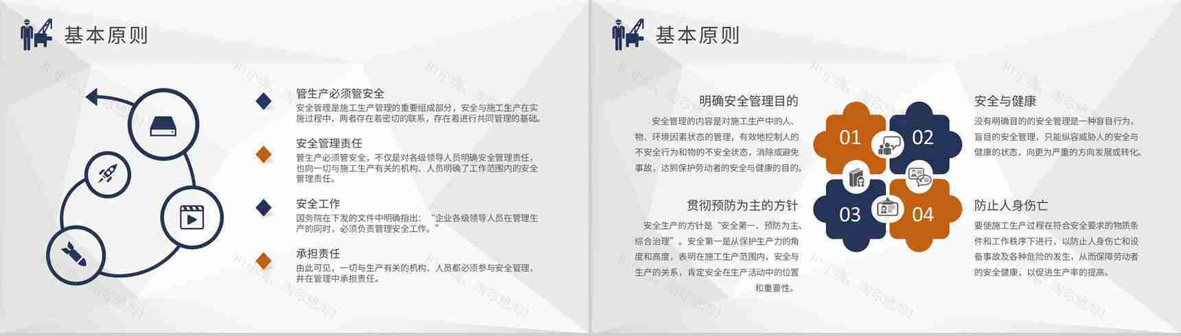 单位工地人员施工建设方案项目管理人员安全教育培训讲座PPT模板-3