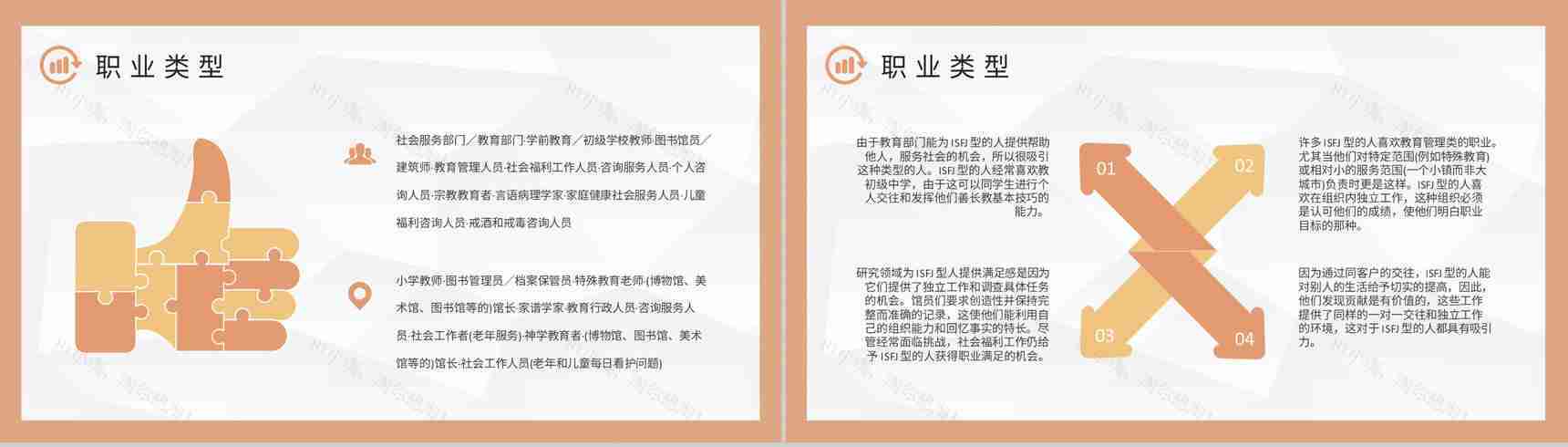 MBTI性格分析ISFJ个性特征描述公司员工职业领域建议PPT模板-14