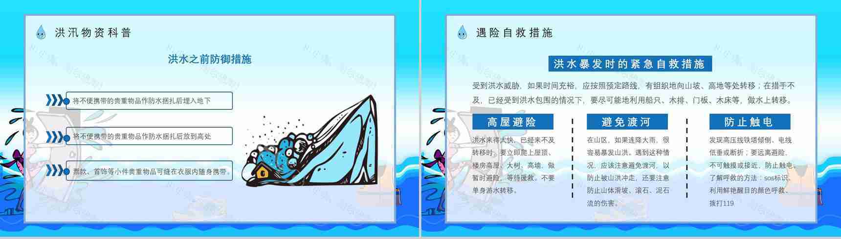 小区防洪防汛的措施和方法培训洪汛应急知识学习心得体会PPT模板-7