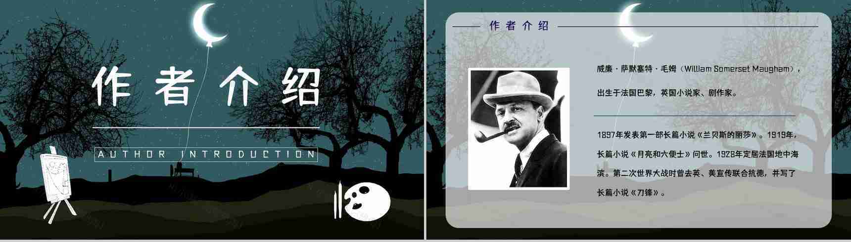 中学生必读文学名著《月亮与六便士》读书笔记心得体会交流分享PPT模板-2