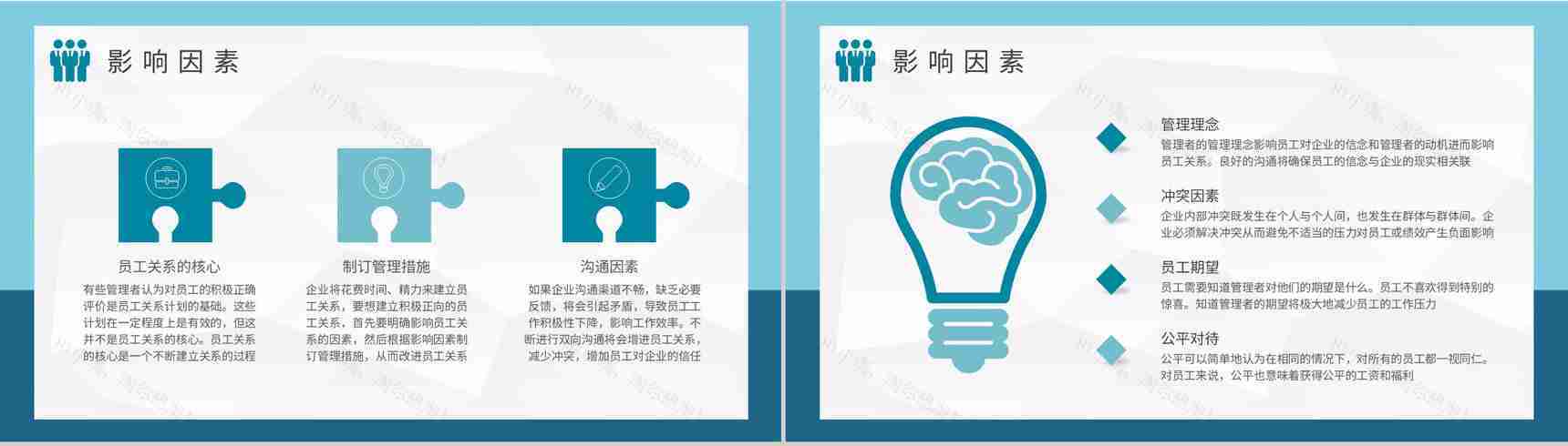 公司行政人事管理工作汇报员工关系管理培训心得PPT模板-3