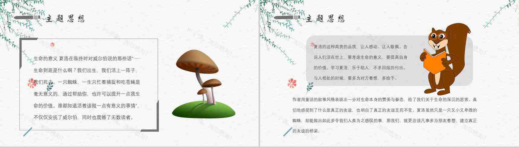 寓言故事《夏洛的网》人物分析怀特教师备课心得体会PPT模板-8