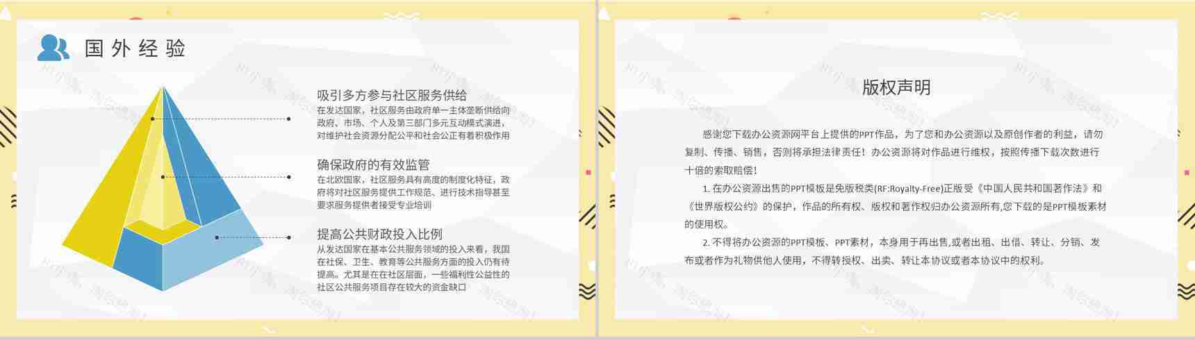 志愿者社区服务内容培训课件社区管理工作总结PPT模板-8